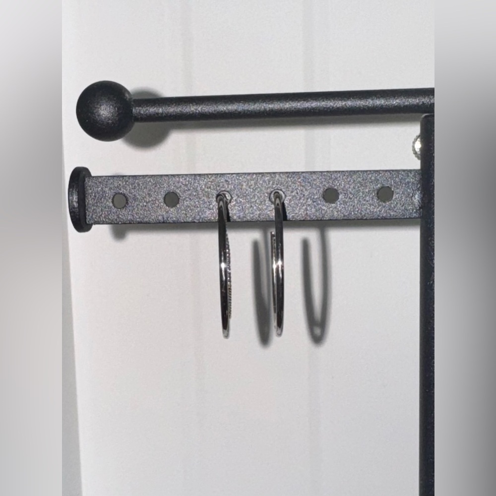 EUC Kenneth Jay Lane 1in Silver Double Hoop Earrings - Picture 3 of 8